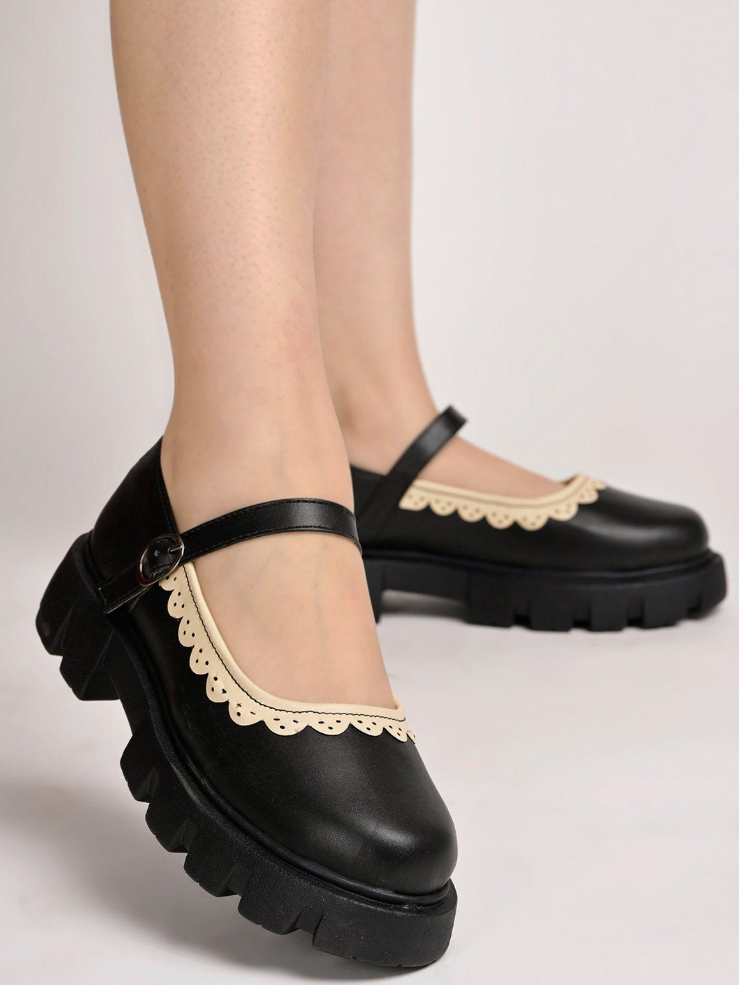 round toe black mary janes bellies for women & girls