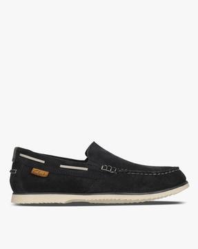 round-toe boat loafers