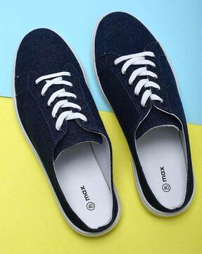 round-toe canvas shoes