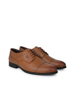 round-toe derbys with lace fastening