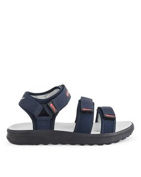 round-toe double strap sandal