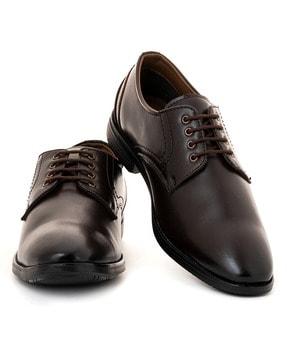 round-toe formal derby shoes