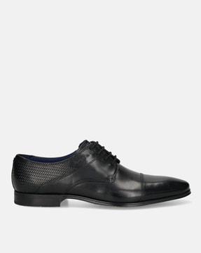 round-toe formal derby shoes