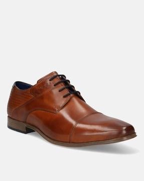 round-toe formal derby shoes