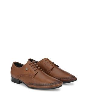 round-toe formal lace-up shoes