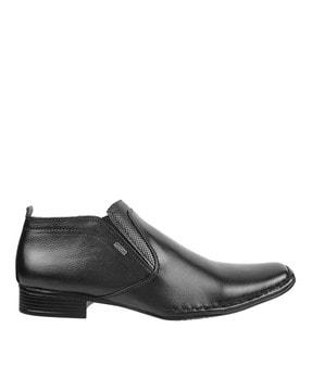 round-toe genuine leather formal shoes