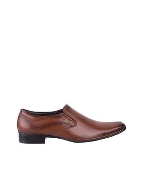 round-toe genuine leather formal shoes