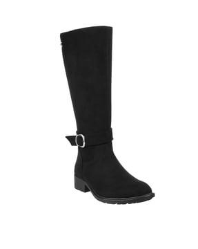 round-toe knee-length boots