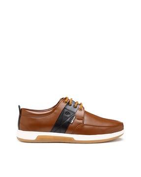 round-toe lace-up casual shoes