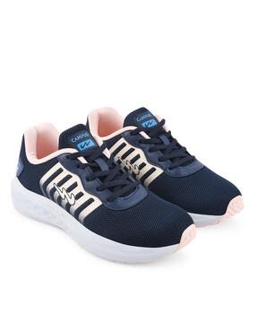 round-toe lace-up low-tops sports shoes