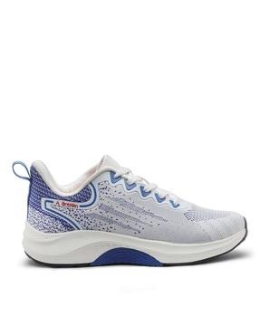 round-toe lace-up running shoes