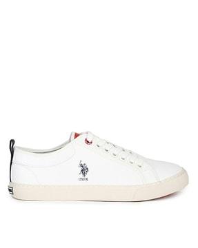 round-toe lace-up sneakers