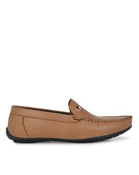 round-toe loafers with slip-on styling