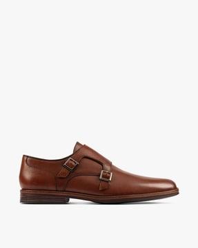 round-toe monk-strap formal shoes