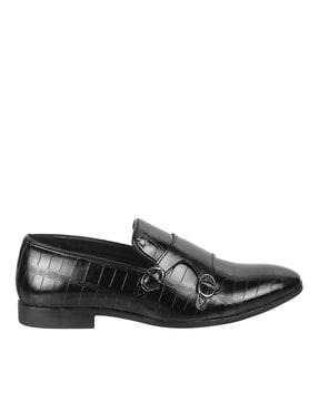 round-toe monks with buckle fastening