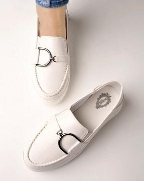 round-toe penny loafers