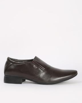 round-toe slip-on formal shoes