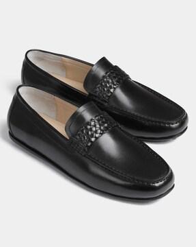 round-toe slip-on formal shoes