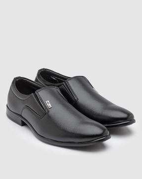 round-toe slip-on formal shoes