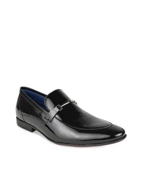 round-toe slip-on formal shoes