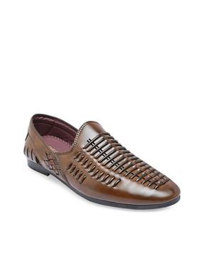 round-toe slip-on formal shoes