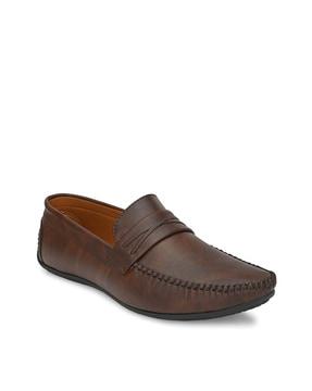 round-toe slip-on loafers 