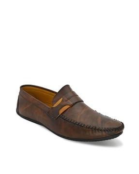 round-toe slip-on loafers 