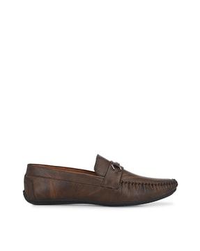 round-toe slip-on loafers 