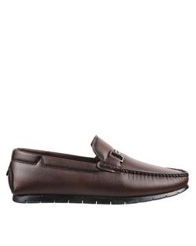 round-toe slip-on loafers formal shoe