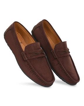 round-toe slip-on loafers