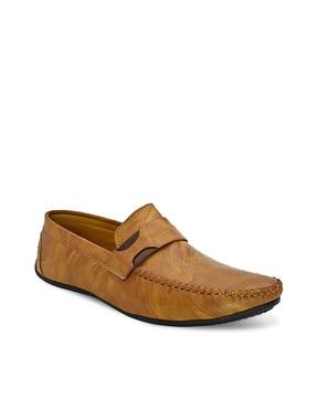 round-toe slip-on loafers