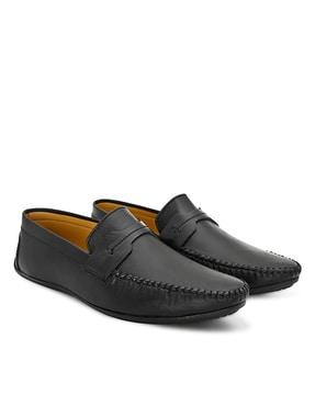 round-toe slip-on loafers