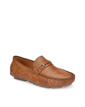 round-toe slip-on loafers