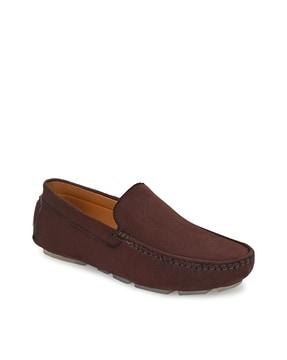 round-toe slip-on loafers