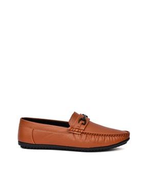 round-toe slip-on loafers