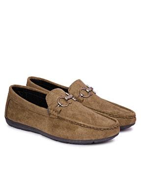 round-toe slip-on loafers