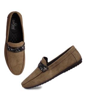 round-toe slip-on loafers