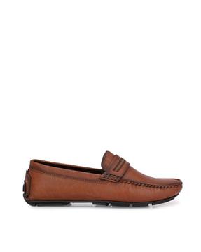 round-toe slip-on loafers