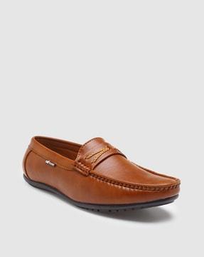 round-toe slip-on loafers