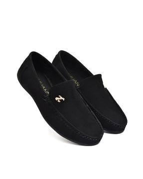 round-toe slip-on loafers