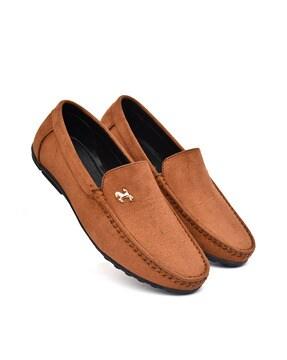 round-toe slip-on loafers