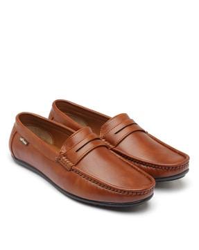 round-toe slip-on loafers