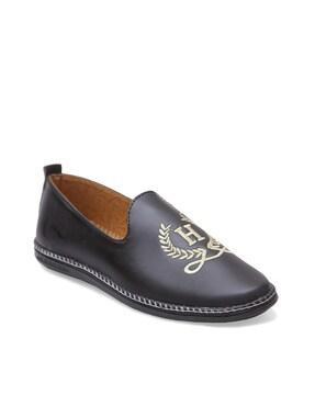 round-toe slip-on loafers