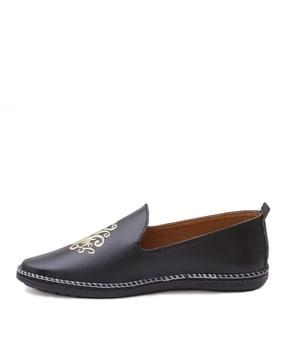 round-toe slip-on loafers