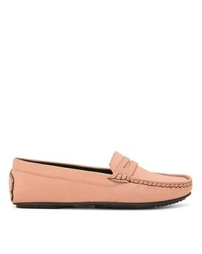 round-toe slip-on loafers