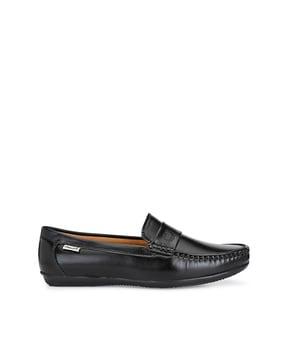 round-toe slip-on loafers