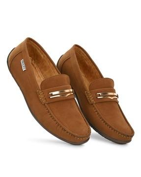 round-toe slip-on loafers