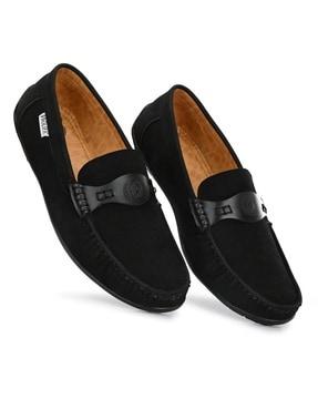 round-toe slip-on loafers