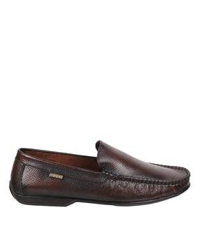 round-toe slip-on loafers