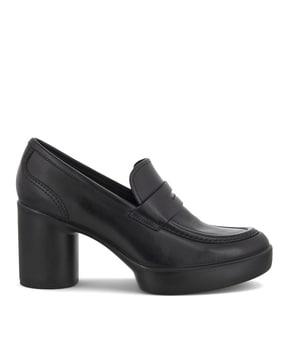 round-toe slip-on loafers